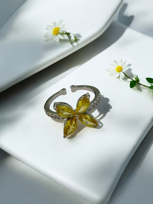 YELLOW FLOWER ARCHIE RING