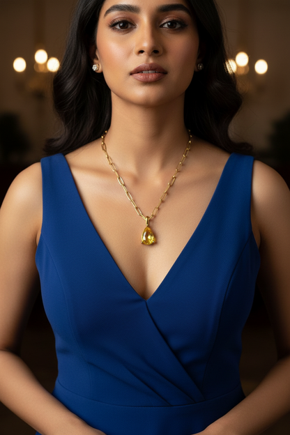 YELLOW DROP DIAMOND ARDEN NECKLACE