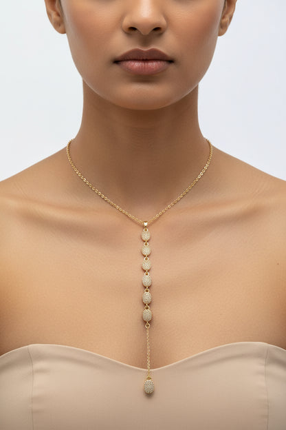 GOLDEN DIAMOND MELISSA NECKLACE (Y)