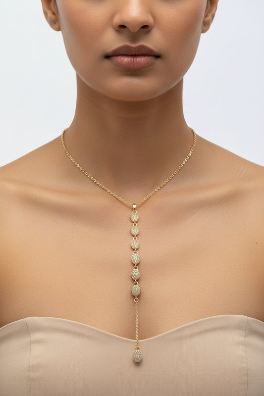 GOLDEN DIAMOND MELISSA NECKLACE (Y)