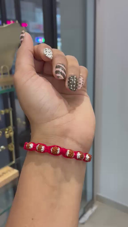 SIX RUDRAKSH ROSHAN SILVER RAKHI