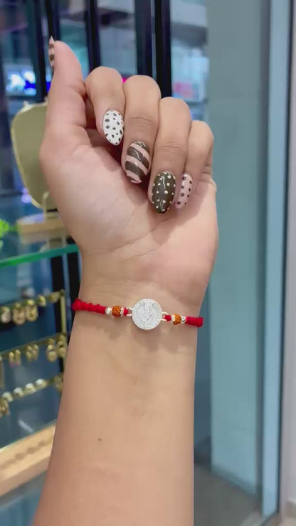 OM TRISHUL MIRACLE SILVER RAKHI