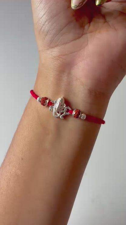 OM GANESH AADHIRA SILVER RAKHI