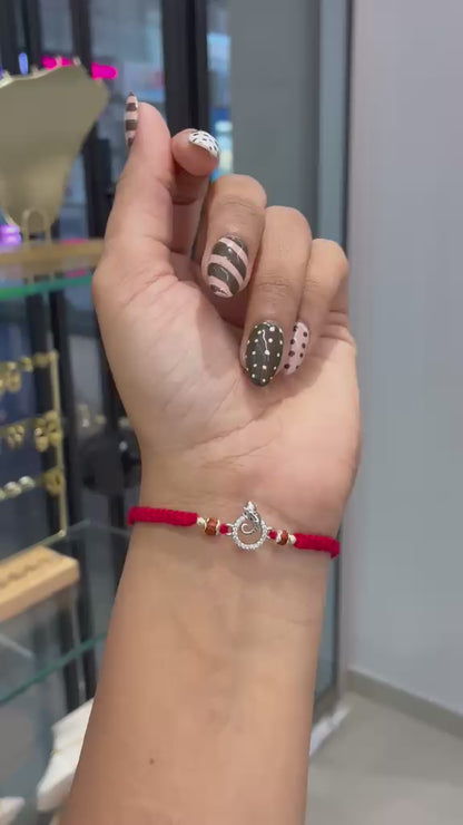 GANESH DIAMOND AJITESHI SILVER RAKHI