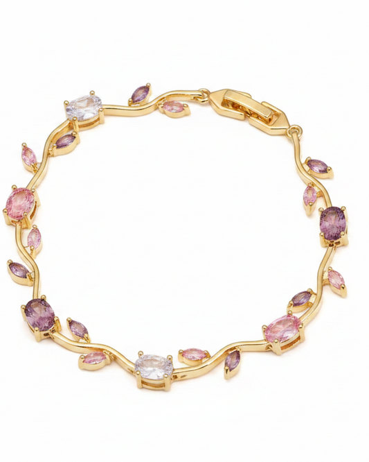PINK PURPLE DIAMOND ALTON TULIP BRACELET