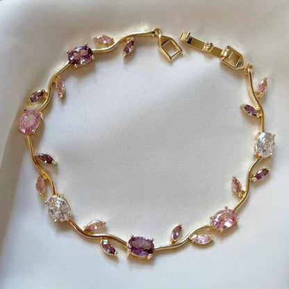 PINK PURPLE DIAMOND ALTON TULIP BRACELET