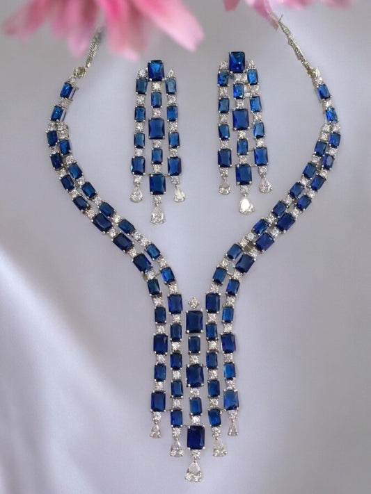 BLUE ALBINA ZIRCONIA JEWELLERY SET